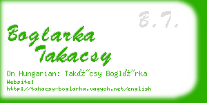 boglarka takacsy business card